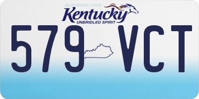 KY license plate 579VCT