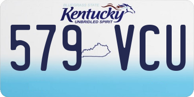 KY license plate 579VCU
