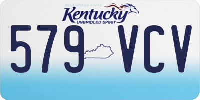 KY license plate 579VCV