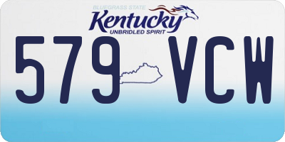 KY license plate 579VCW