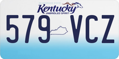 KY license plate 579VCZ