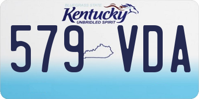KY license plate 579VDA