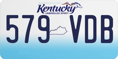 KY license plate 579VDB