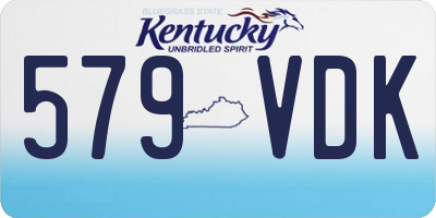 KY license plate 579VDK