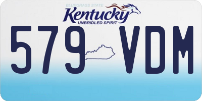 KY license plate 579VDM