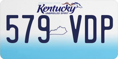 KY license plate 579VDP
