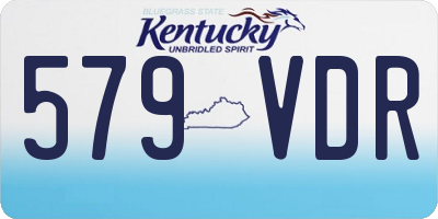 KY license plate 579VDR