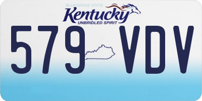 KY license plate 579VDV