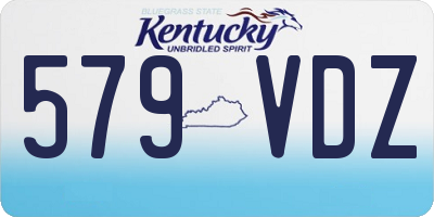 KY license plate 579VDZ