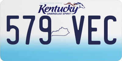 KY license plate 579VEC