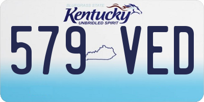 KY license plate 579VED