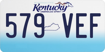 KY license plate 579VEF