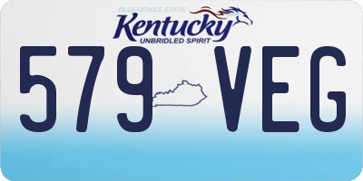 KY license plate 579VEG