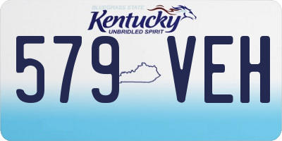 KY license plate 579VEH