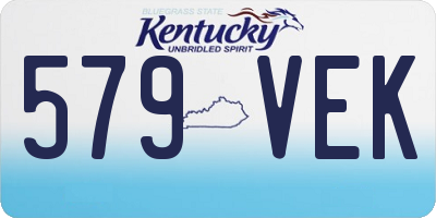 KY license plate 579VEK