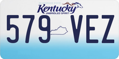 KY license plate 579VEZ