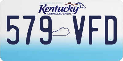 KY license plate 579VFD