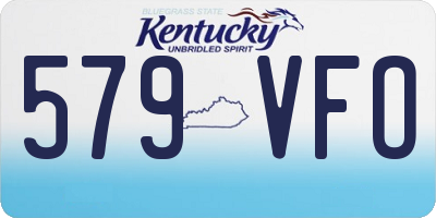 KY license plate 579VFO