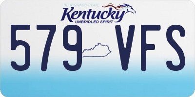 KY license plate 579VFS