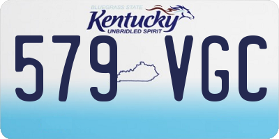 KY license plate 579VGC