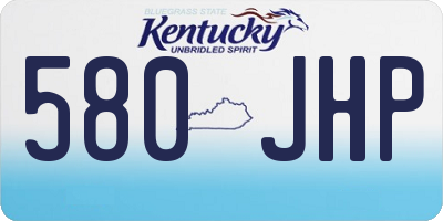 KY license plate 580JHP