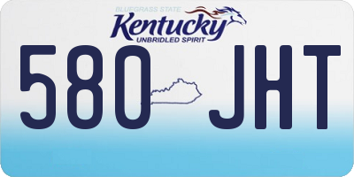 KY license plate 580JHT