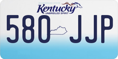 KY license plate 580JJP