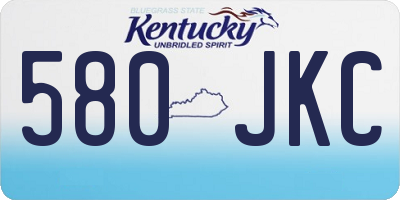 KY license plate 580JKC