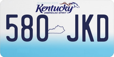 KY license plate 580JKD