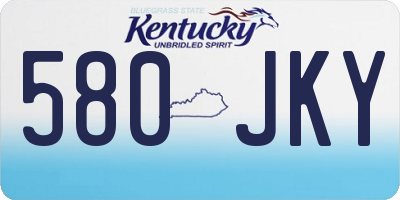 KY license plate 580JKY