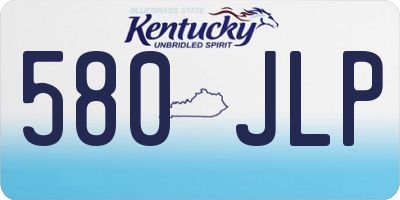 KY license plate 580JLP