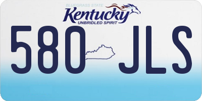 KY license plate 580JLS