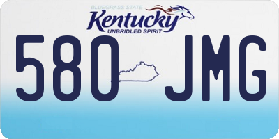 KY license plate 580JMG