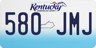 KY license plate 580JMJ