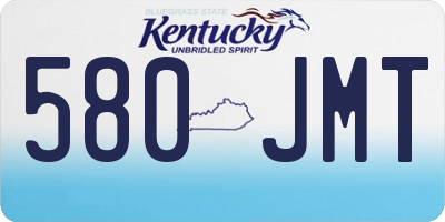 KY license plate 580JMT