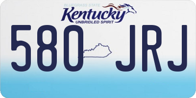 KY license plate 580JRJ