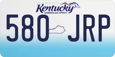 KY license plate 580JRP