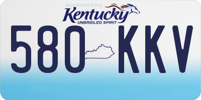 KY license plate 580KKV