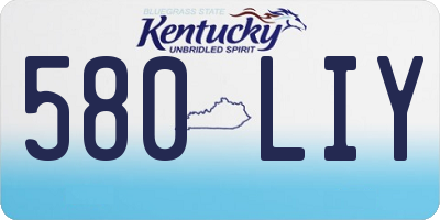 KY license plate 580LIY