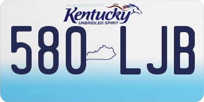 KY license plate 580LJB