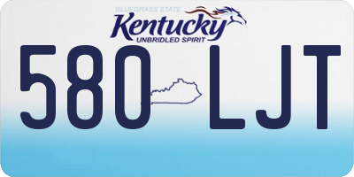 KY license plate 580LJT