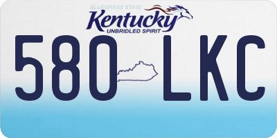KY license plate 580LKC