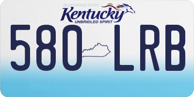 KY license plate 580LRB