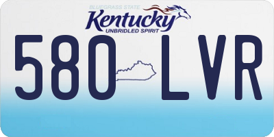 KY license plate 580LVR