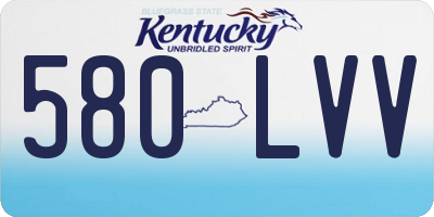 KY license plate 580LVV