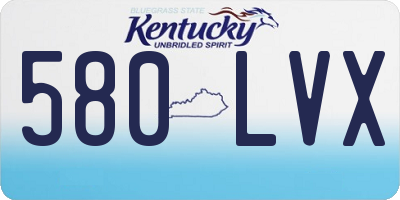 KY license plate 580LVX