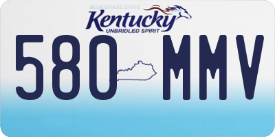 KY license plate 580MMV