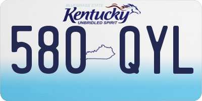 KY license plate 580QYL