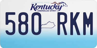 KY license plate 580RKM