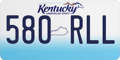 KY license plate 580RLL